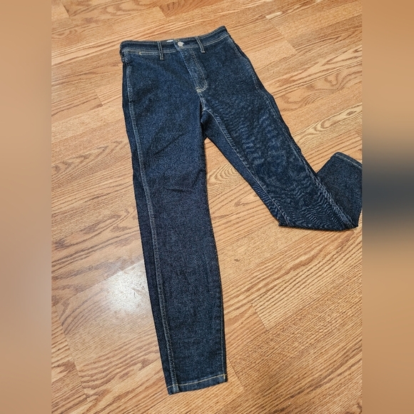 EVERLANE Way High Clean Front Skinny Dark Denim Jeans - Picture 10 of 11